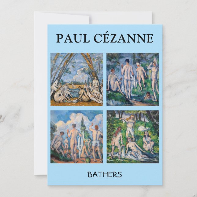 Paul Cezanne - Bathers Masterpieces Selection Invitation (Front)