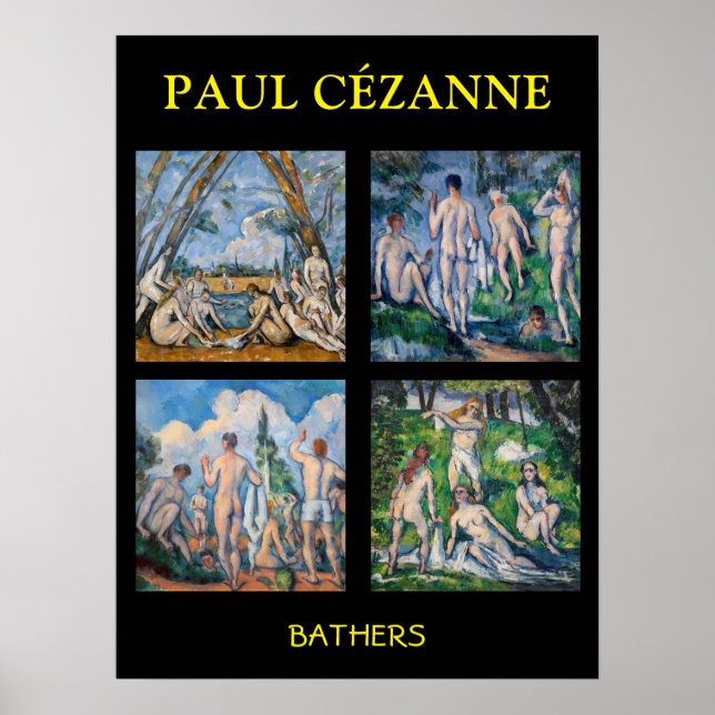 Paul Cezanne - Bathers Masterpieces Selection Poster (Front)