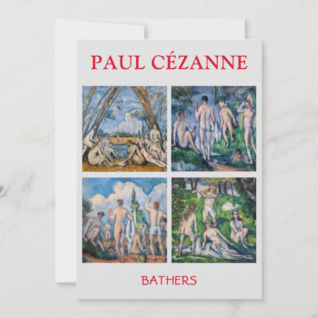 Paul Cezanne - Bathers Masterpieces Selection Thank You Card (Front)