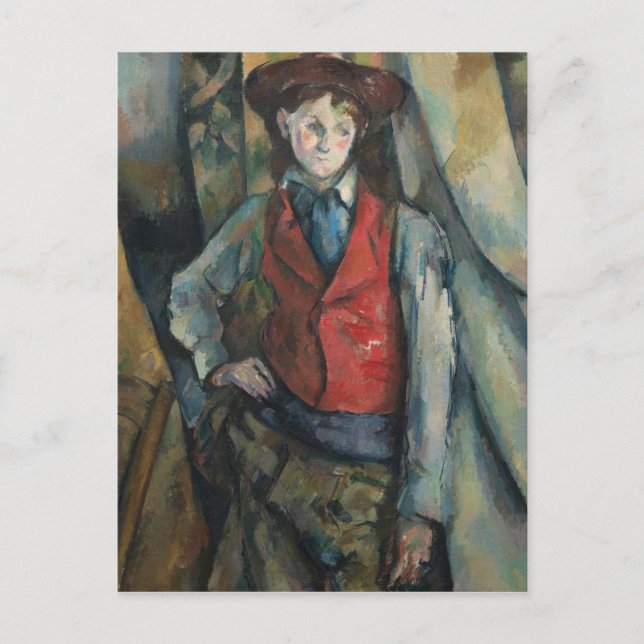 Paul Cezanne - Boy in a Red Waistcoat Postcard (Front)