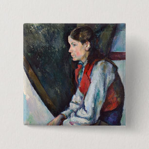 Paul Cezanne - Boy in the Red Vest 2 Inch Square Button