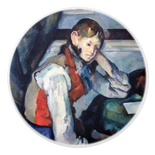 Paul Cezanne - Boy in the Red Vest Ceramic Knob