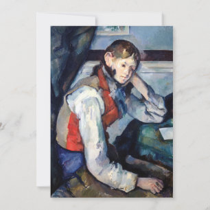 Paul Cezanne - Boy in the Red Vest Invitation