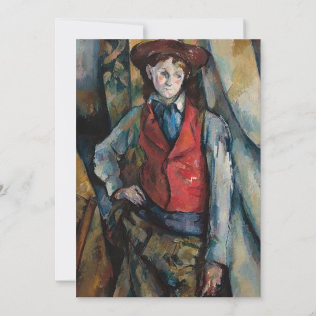 Paul Cezanne - Boy in the Red Vest Invitation (Front)