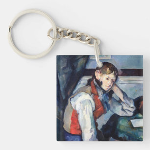 Paul Cezanne - Boy in the Red Vest Keychain