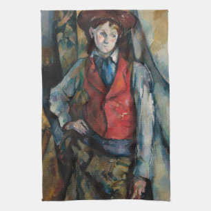Paul Cezanne - Boy in the Red Vest Kitchen Towel