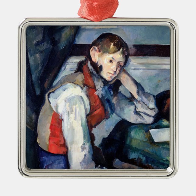 Paul Cezanne - Boy in the Red Vest Metal Ornament (Front)