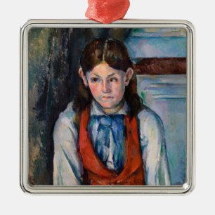 Paul Cezanne - Boy in the Red Vest Metal Ornament