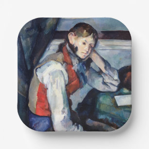 Paul Cezanne - Boy in the Red Vest Paper Plate