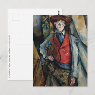 Paul Cezanne - Boy in the Red Vest Postcard