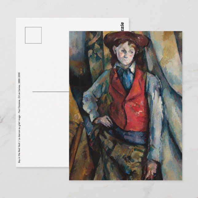 Paul Cezanne - Boy in the Red Vest Postcard (Front/Back)