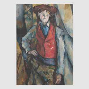 Paul Cezanne - Boy in the Red Vest Tissue Paper