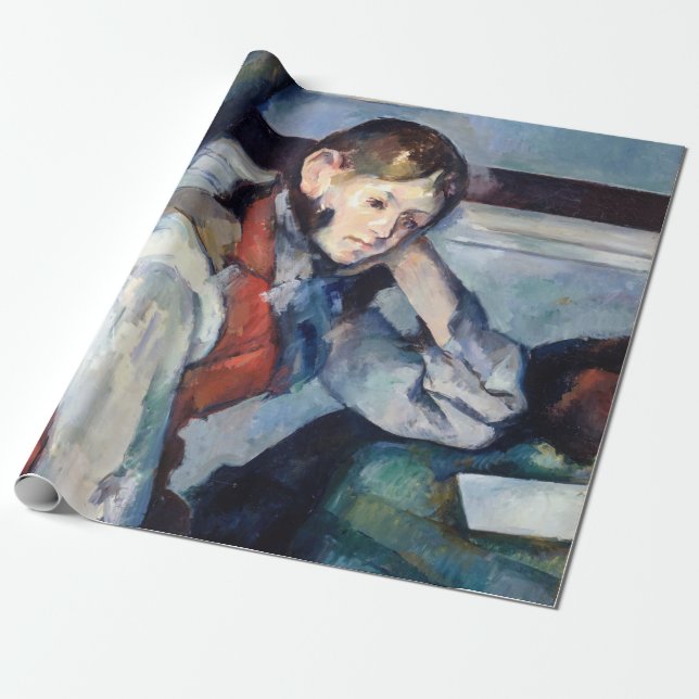 Paul Cezanne - Boy in the Red Vest Wrapping Paper (Unrolled)