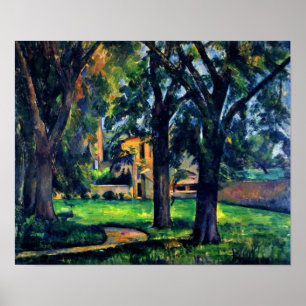 Paul Cezanne - Chestnut trees and outbuildings Poster