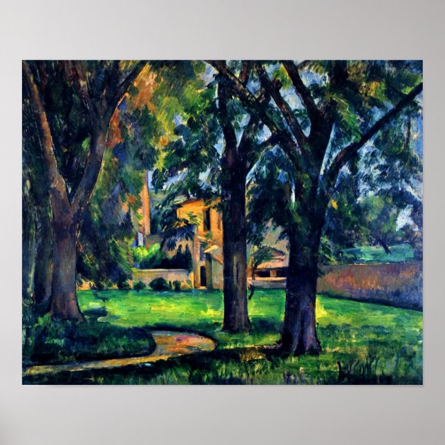 Paul Cezanne - Chestnut trees and outbuildings Poster (Front)