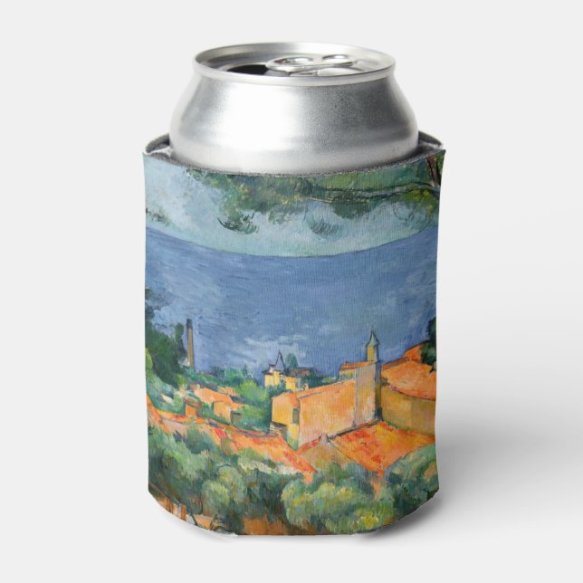 Paul Cezanne - Estaque with Red Roofs Can Cooler (Can Front)