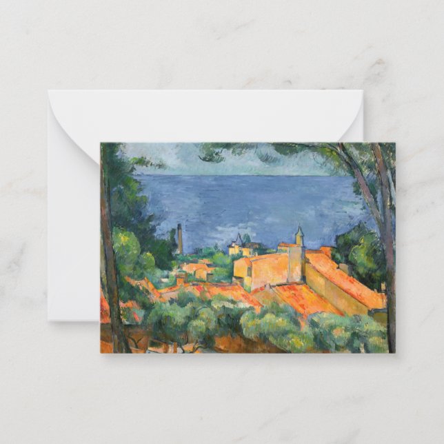 Paul Cezanne - Estaque with Red Roofs Card (Front)