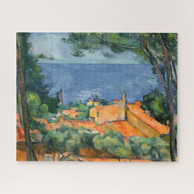 Paul Cezanne - Estaque with Red Roofs Jigsaw Puzzle (Horizontal)