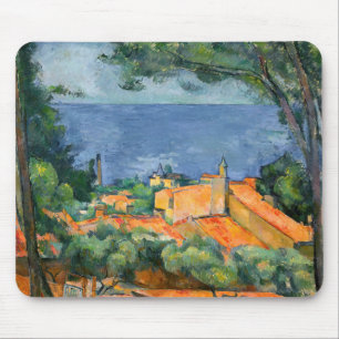 Paul Cezanne - Estaque with Red Roofs Mouse Pad