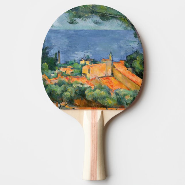 Paul Cezanne - Estaque with Red Roofs Ping Pong Paddle (Front)