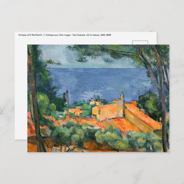 Paul Cezanne - Estaque with Red Roofs Postcard (Front/Back)