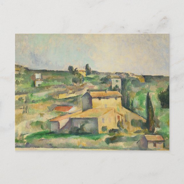 Paul Cezanne - Fields at Bellevue Postcard (Front)