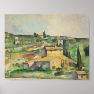 Paul Cezanne - Fields at Bellevue Poster