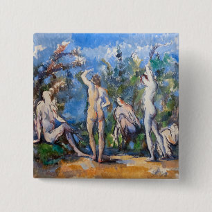Paul Cezanne - Five Bathers 2 Inch Square Button