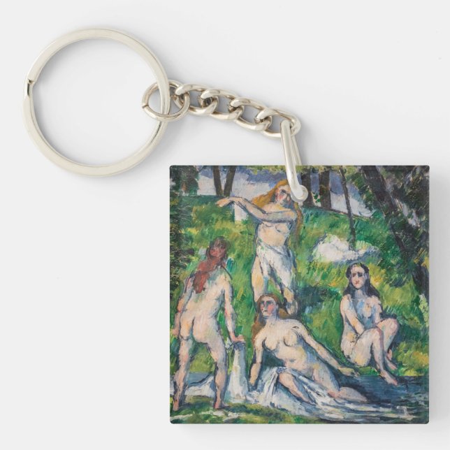 Paul Cezanne - Four Bathers Keychain (Front)