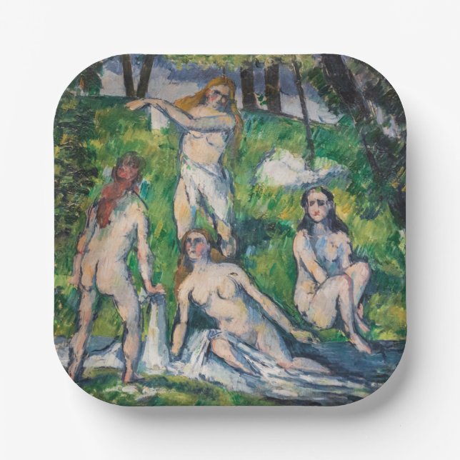 Paul Cezanne - Four Bathers Paper Plate (Front)