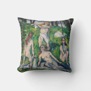 Paul Cezanne - Four Bathers Throw Pillow