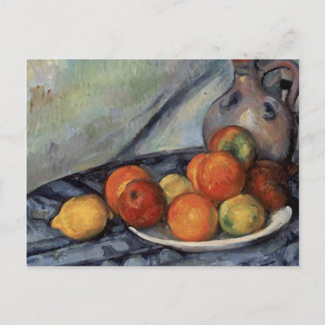 Paul Cezanne - Fruit And A Jug On A Table Holiday Postcard (Front)
