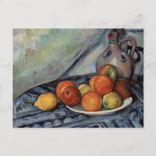 Paul Cezanne - Fruit and a Jug on a Table Postcard (Front)
