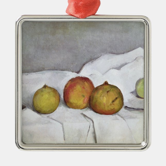 Paul Cezanne | Fruit on a Cloth, c.1890 Metal Ornament (Front)