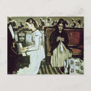 Paul Cezanne   Girl at the Piano , 1868-69 Postcard
