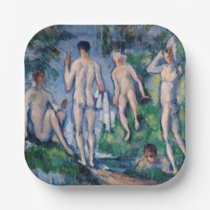 Paul Cezanne - Group of Bathers Paper Plate
