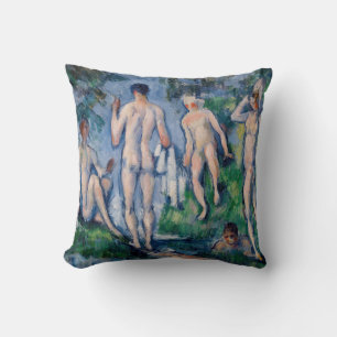 Paul Cezanne - Group of Bathers Throw Pillow