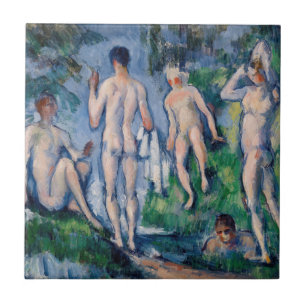 Paul Cezanne - Group of Bathers Tile