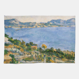 Paul Cezanne - Gulf of Marseille seen from Estaque Kitchen Towel