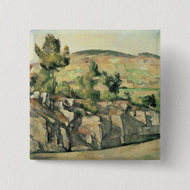 Paul Cezanne | Hillside in Provence, c.1886-90 2 Inch Square Button (Front)