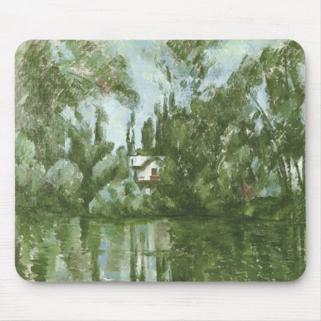 Paul Cezanne | House on the Banks of the Marne, 18 Mouse Pad (Front)