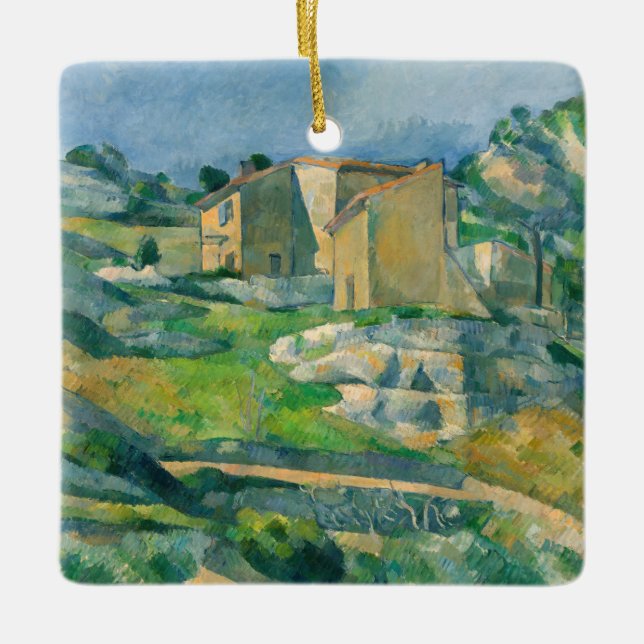 Paul Cezanne - Houses in Provence, Riaux Valley Ceramic Ornament (Front)