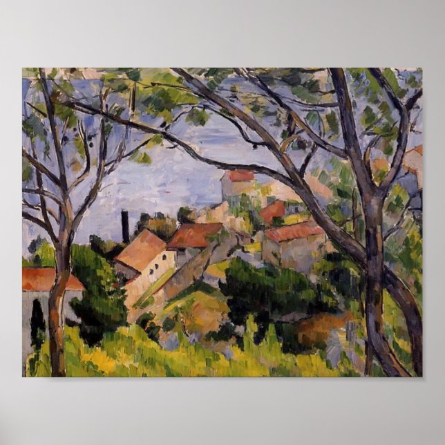 Paul Cezanne- L'Estaque. View through the Trees Poster (Front)