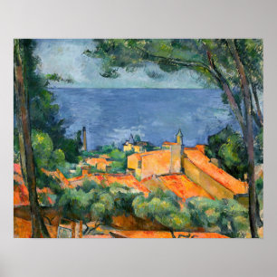 Paul Cezanne - L'Estaque with Red Roofs Poster
