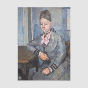 Paul Cezanne - Madame Cezanne Leaning on a Table Tissue Paper
