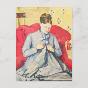 Paul Cezanne   Madame Cezanne sewing Postcard
