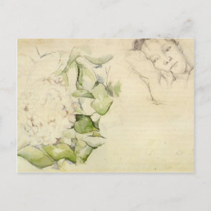 Paul Cezanne- Madame Cezanne with Hortensias Postcard