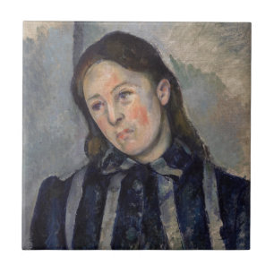 Paul Cezanne - Madame Cezanne with Loosened Hair Tile