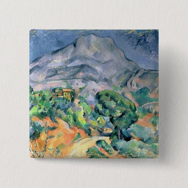 Paul Cezanne | Mont Sainte-Victoire, 1900 2 Inch Square Button (Front)