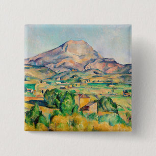 Paul Cezanne - Mont Sainte-Victoire 2 Inch Square Button